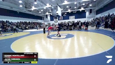 175 lbs Cons. Round 2 - Dominic Montellano, Etiwanda vs Jacob Carranza, Chino Hills