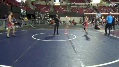 95 lbs Quarterfinal - Bodee Bright, Sidney Wrestling Club vs Aiden Maesar, Butte Wrestling Club