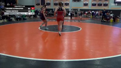 145 lbs Quarterfinal - Emma Dietsch, Lisbon vs Valerie Altenhofen, Williamsburg