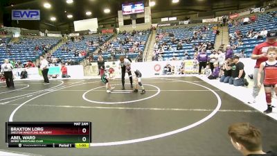 58 lbs Champ. Round 1 - Braxton Lorg, Shelton Wrestling Academy vs Abel Ward, Derby Wrestling Club