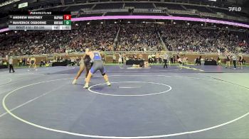 D3-285 lbs Champ. Round 1 - Andrew Whitney, Hazel Park vs Maverick Osborne, Montague