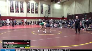 155 lbs Quarterfinal - Sage Teixeria, Southern Oregon University vs Gracy Jones, Umpqua Community College