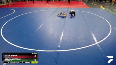 55 lbs Quarterfinals (8 Team) - Greyson McCrae, Hastings vs Jacob Myrvik, Minneota