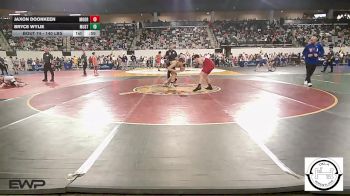 140 lbs Consi Of 16 #2 - Jaxon Doonkeen, Moore JH vs Bryce Wylie, Mustang Middle School