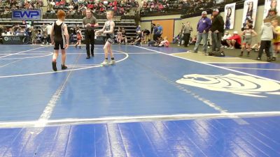 67 lbs Rr Rnd 4 - Hunter Estraca, Mustang Bronco Wrestling Club vs Cyrus Baker, Harrah Little League Wrestling