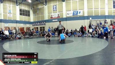 130 lbs Round 2 (4 Team) - Jalen Vermillion, Franklin Central Wrestling Club vs Bryson Otte, Columbus North Wrestling Club