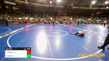 100 lbs Quarterfinal - Kelton Doucet, Kansas Young Guns vs Isaiah Engels, Summit Wrestling Academy