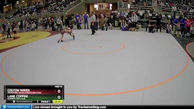 56 lbs Cons. Round 4 - Lane Coppini, Cowboy Mat Club vs Colton Wiken, Milwaukie Youth Wrestling Club