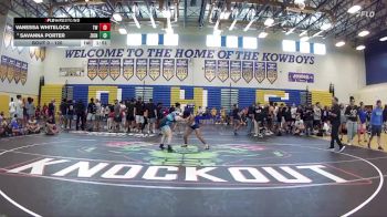 120 lbs Quarterfinal - Vanessa Whitelock, Trident Wrestling vs Savanna Porter, St John Neumann