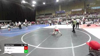 65 lbs Quarterfinal - Liam Wright, Bear Cave vs Corbin Lee, Duran Elite