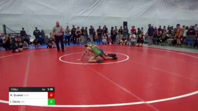 110 lbs Consi Of 8 #1 - Hayden Quaker, New Bloomfield vs Isaac Davis, Oak Hill