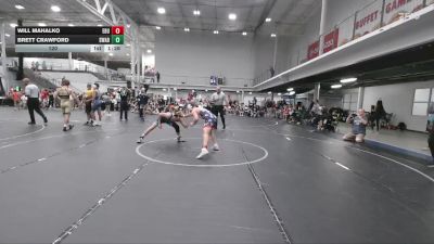 120 lbs Quarterfinals (8 Team) - Brett Crawford, Savage WA Boogiemen vs Will Mahalko, Este Built Underground