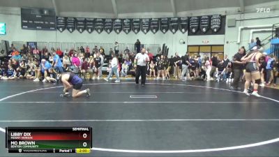 190 lbs Semifinal - Libby Dix, Mount Vernon vs Mo Brown, Benton Community