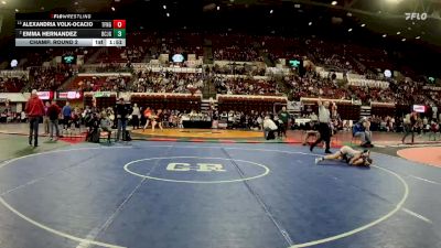 G - 105 lbs Champ. Round 2 - Alexandria Volk-Ocacio, Thompson Falls / Noxon Girls vs Emma Hernandez, Billings Central/Joliet Girls