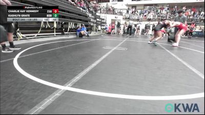 138 lbs Consolation - Charlie Kay Kennedy, Standfast vs Kashlyn Grate, Midwest City Bombers Youth Wrestling Club