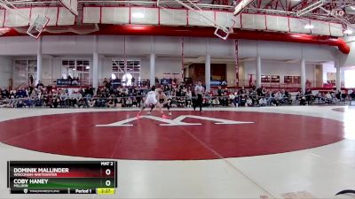 133 lbs 1st Place Match - Dominik Mallinder, Wisconsin-Whitewater vs Coby Haney, Millikin