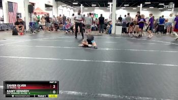 84 lbs Round 2 (6 Team) - Zavier Olver, Lil Shutts vs Kasey Kennedy, Mat Warriors Yellow