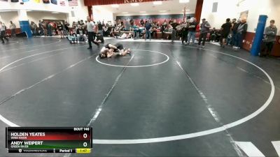 150 lbs Champ. Round 2 - Holden Yeates, Wind River vs Andy Weipert, Green River