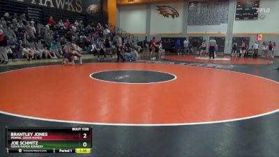 120 lbs Cons. Semi - Joe Schmitz, Cedar Rapids Kennedy vs Brantley Jones, Prairie, Cedar Rapids