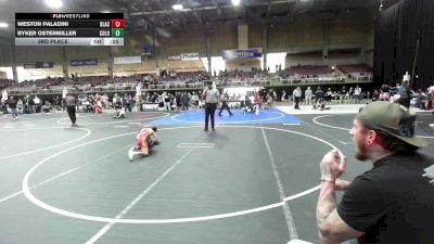 62 lbs 3rd Place - Weston Paladini, Black Fox Wrestling Academy vs Ryker Ostermiller, Colorado Outlaws