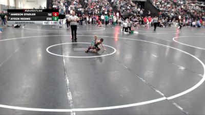 37 lbs Quarterfinal - Jameson Stadler, Torrington Wrestling Club vs Ayson Reding, Bryan Youth Wrestling Club