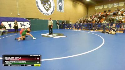 105 lbs Cons. Round 4 - Scarlett Doyle, Liberty (Bakersfield) vs Alexandria Acevedo, Tehachapi