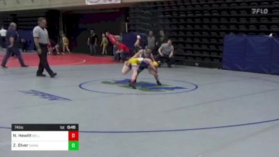 74 lbs Semifinal - Nolan Hewitt, Bellwood, PA vs Zavier Olver, Damascus, PA