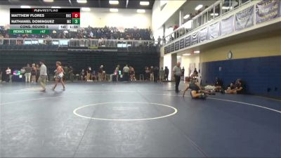 165 lbs Cons. Round 5 - Nathaniel Dominguez, Moorpark College vs Matthew Flores, Rio Hondo College
