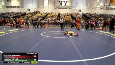 50 lbs Cons. Round 2 - Colton Sheldon, Mexico Wrestling vs Rowan Taylor, Whitney Point Youth Wrestling Club