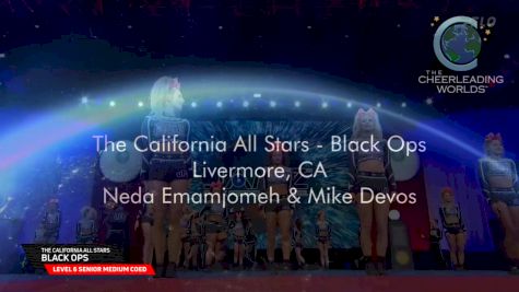 The California All Stars - Livermore - Black Ops [2025 L6 Senior Medium Coed Finals] 2025 The Cheerleading Worlds