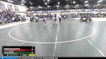 174 lbs Cons. Semi - Christian Komitas, Aurora Universtiy vs Ryan Riser, Wisconsin-Whitewater