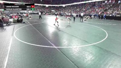 Girls 126 lbs Quarterfinal - Amari Richard, Neenah-Girls vs Natalie Klavetter, Hudson-Girls