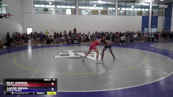 75 lbs Cons. Semi - Riley Johnson, MWC Wrestling Academy vs Carter Brown, Xtreme Training
