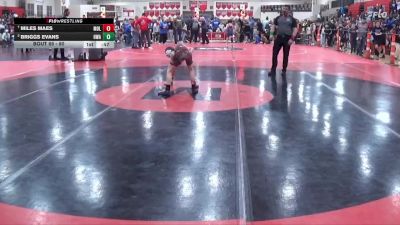 80 lbs Quarterfinal - Briggs Evans, Heartland Wrestling Academy vs Miles Maes, Mollitium