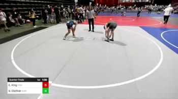 116 lbs Quarterfinal - Emiliano King, Pioneer Grappling vs Gage Clothier, North Montana WC