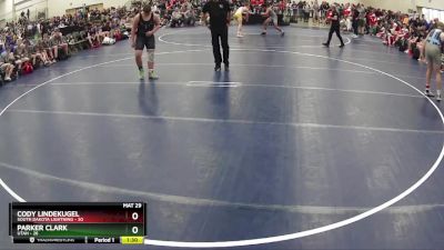 195 lbs Finals (8 Team) - Parker Clark, Utah vs Cody Lindekugel, South Dakota Lightning