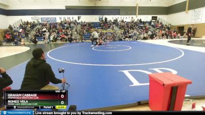 67 lbs Quarterfinal - Graham Cabbage, Prometheus Wrestling Club vs Romeo Vela, Moses Lake Wrestling Club