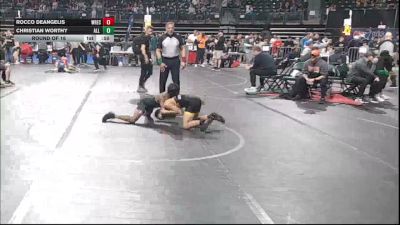 95 lbs Round Of 16 - Rocco DeAngelis, Wrecking Crew Wrestling Academy vs Christian Worthy, All I See Is Gold Academy