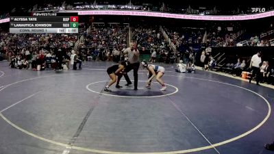 126 lbs Cons. Round 1 - LaNautica Johnson, Vance County vs Alyssa Tate, Rutherfordton-Spindale