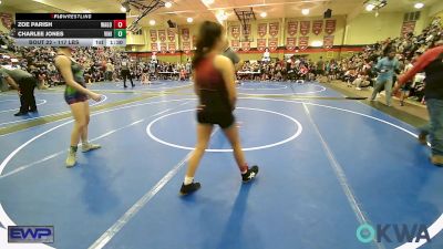 117 lbs Rr Rnd 1 - Zoe Parish, Wagoner Takedown Club vs Charlee Jones, Vinita Kids Wrestling