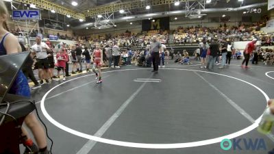 58 lbs Quarterfinal - Jonas Tarrant, Bridge Creek Youth Wrestling vs Lane Plumlee, Mustang Bronco Wrestling Club