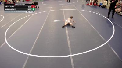 8U - E Cons. Round 2 - Dax Luft, LeVici Prep vs Axel Bugbee, Scott West Panthers Wrestling Club