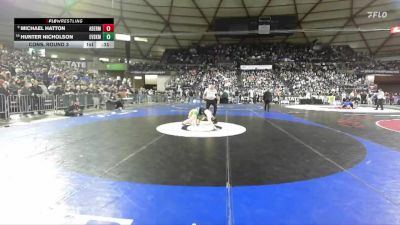 Boys 2A 165 lbs Cons. Round 3 - Michael Hatton, Aberdeen vs Hunter Nicholson, East Valley (Spokane)