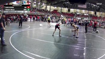 95 lbs Cons. Round 3 - Keiley Mills, Kearney MatCats Wrestling Club vs Liam Horse, Cozad Wrestling Club