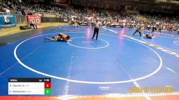 120 lbs Quarterfinal - Angel Cejudo Jr., Valiant Prep vs Gavin Sebastian, Massa's Maniacs