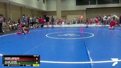 75 lbs Round 4 (6 Team) - Asher Abidean, Alabama Elite - Red vs Syler Sayne, East TN Bomb Squad