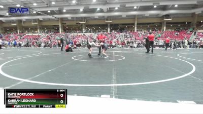 70 lbs Champ. Round 1 - Katie Portlock, Trailhands vs Karrah Leonard, Maize WC