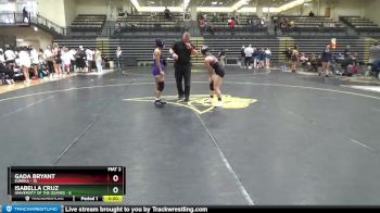 109 lbs Round 6 (8 Team) - Isabella Cruz, University Of The Ozarks vs Gada Bryant, Eureka