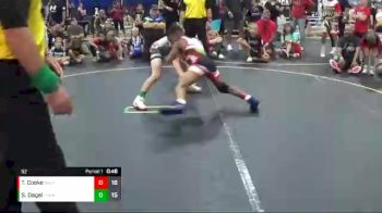 92 lbs Finals (8 Team) - Sam Dagel, The Funky Singlets vs Terriel Cooke, Backyard Brawlers