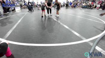 52 lbs Consolation - Juaquin Sanchez-Luevano, OKC Saints Wrestling vs Crew Smith, Hinton Takedown Club